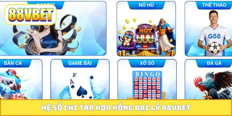 Hệ số chi trả hoa hồng đại lý 88VBET
